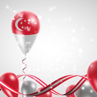 Balon Singapur bayrağı