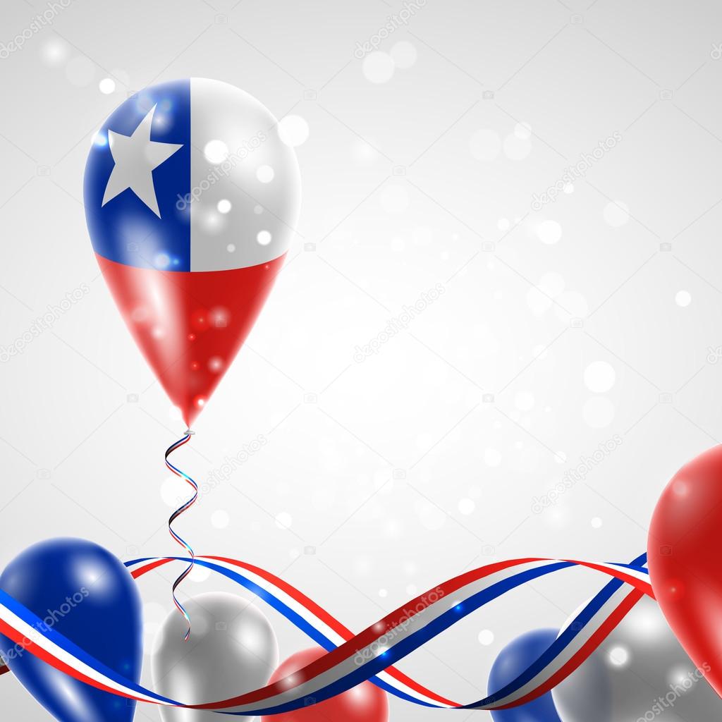 Flag of Chile on balloon
