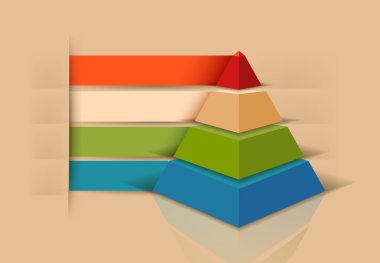 Renkli piramit bilgi grafik. İş akışı düzeni için diyagramı, numarası seçenekleri, basamak seçenekleri, web tasarım, infographics kadar. İş geliştirme. Başarılı bir iş. Promosyon ve reklam iş.