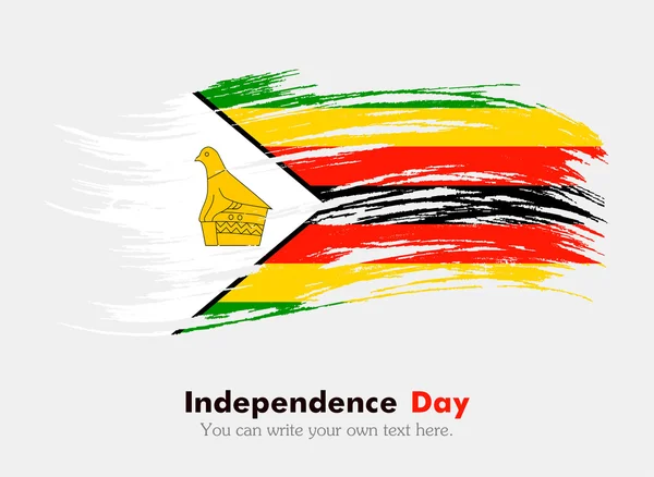 지저분한 스타일에 짐바브웨의 국기 — 스톡 사진