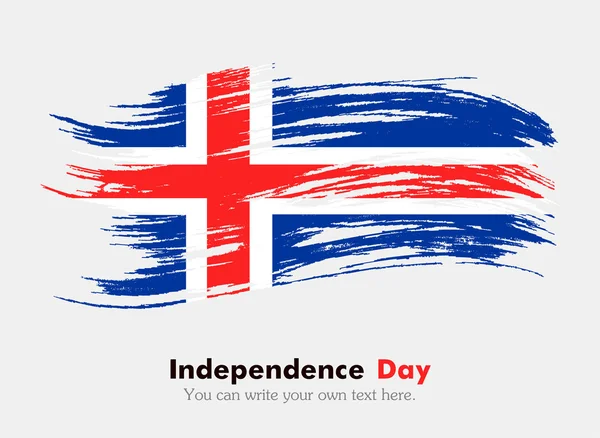 Vlag van IJsland in grungy stijl — Stockfoto