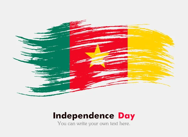 Bandera de Camerún en estilo gruñón — Foto de Stock