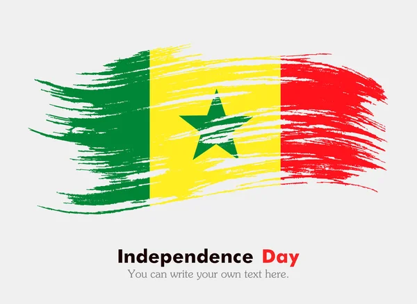 Flagge des Senegals im grunzigen Stil — Stockfoto