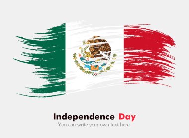 Flag of Mexico in grungy style. clipart