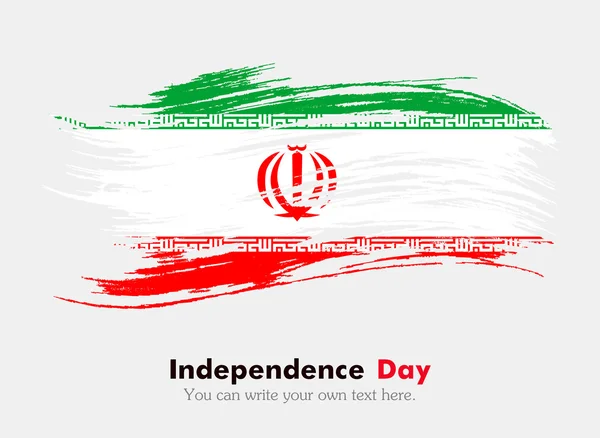 A szutykos stílus Irán zászlaja. — Stock Vector