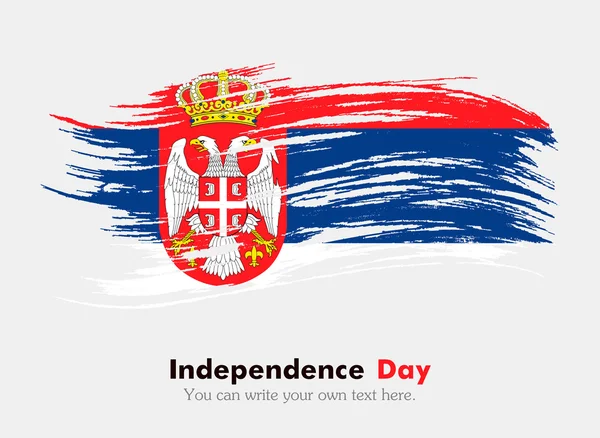 Drapeau de la Serbie dans le style grungy . — Image vectorielle