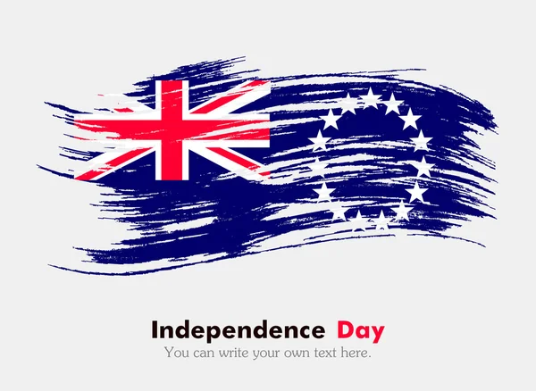 Bandiera delle Isole Cook — Vettoriale Stock