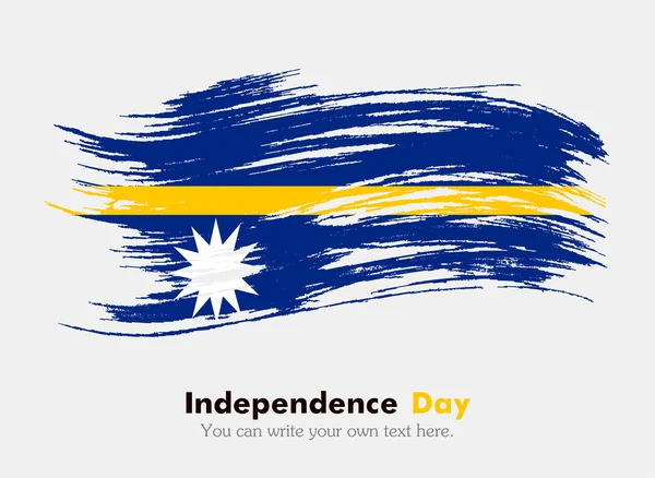 Vlag van Nauru in grungy stijl. — Stockvector