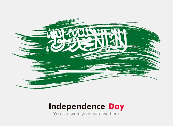 Flaga Arabii Saudyjskiej w stylu nieczysty. — Wektor stockowy