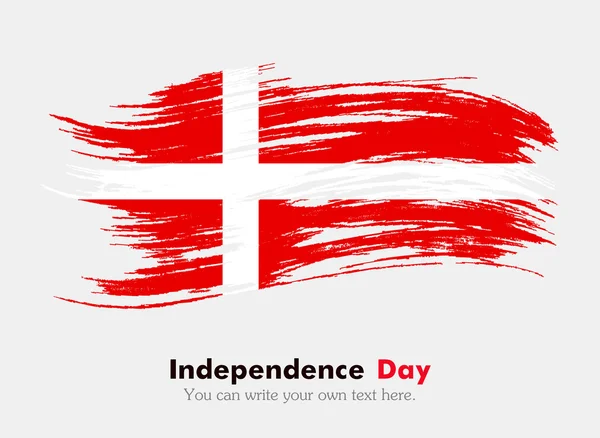 Bandeira da Dinamarca em estilo grungy . —  Vetores de Stock