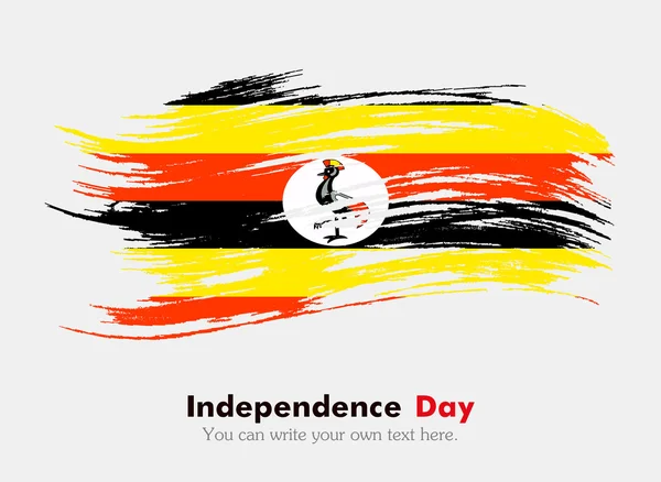 Flagge von Uganda im grungy style. — Stockvektor