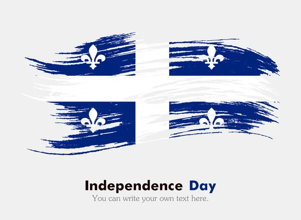 Drapeau du Québec dans un style grunge . — Image vectorielle