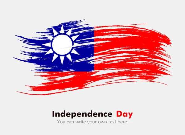 Σημαία της Ταϊβάν στην grungy στυλ. — Διανυσματικό Αρχείο