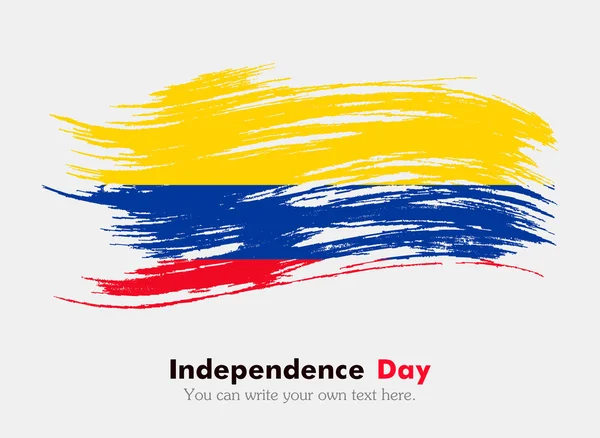 지저분한 스타일에 콜롬비아의 국기. — 스톡 벡터