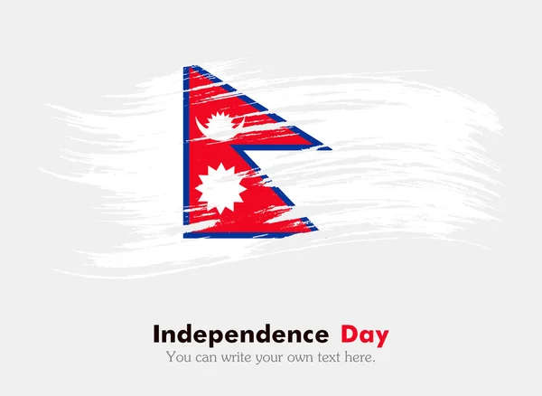 Bandera de Nepal en estilo gruñón . — Vector de stock