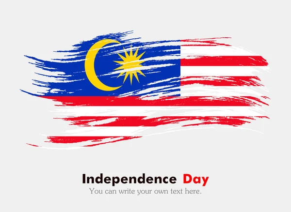 Flaga Malezji w stylu nieczysty. — Wektor stockowy