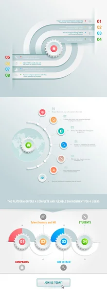 Elemento de infografía vectorial — Vector de stock