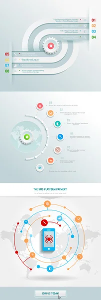 Elemento infográfico vetorial — Vetor de Stock