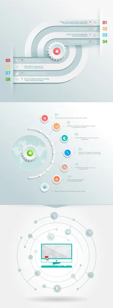 Elemento de infografía vectorial — Vector de stock