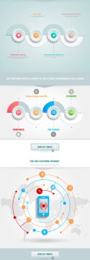 iş infographics öğesi