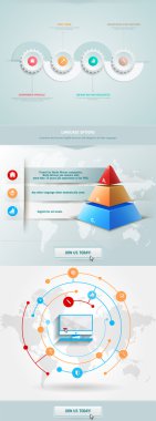 Piramit öğeyle infographics