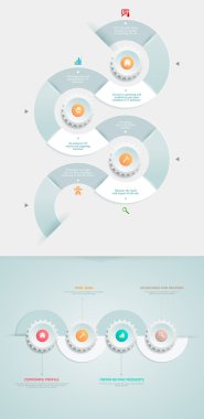 iş infographics öğesi
