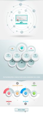 iş infographics öğesi