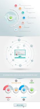 iş infographics öğesi