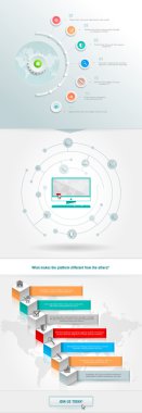 iş infographics öğesi