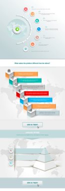 Piramit öğeyle infographics