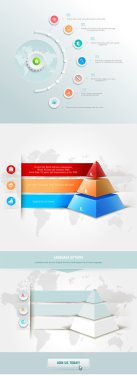 Piramit öğeyle infographics