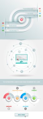 iş infographics öğesi