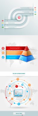 Piramit öğeyle infographics