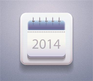 Realistic Icon of tear off calendar