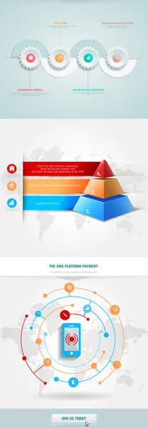 Infographics element met piramide — Stockvector