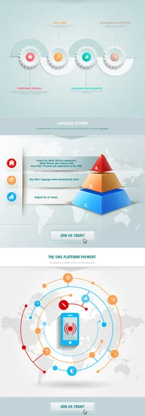 Elemento infográficos com pirâmide —  Vetores de Stock