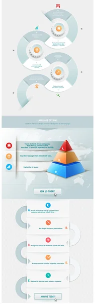 Élément d'infographie avec pyramide — Image vectorielle
