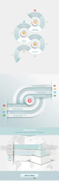 Elemento infográficos com pirâmide —  Vetores de Stock