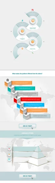 Élément d'infographie avec pyramide — Image vectorielle