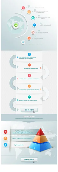 Infografik-Element mit Pyramide — Stockvektor