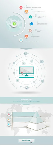 Infografik-Element mit Pyramide — Stockvektor