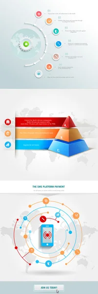 Élément d'infographie avec pyramide — Image vectorielle