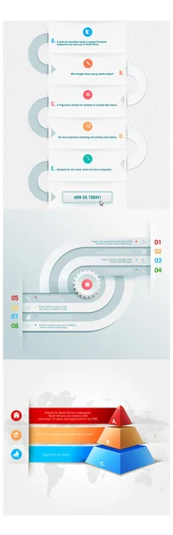 Elemento infográficos com pirâmide —  Vetores de Stock