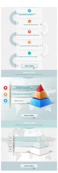Piramit öğeyle infographics — Stok Vektör