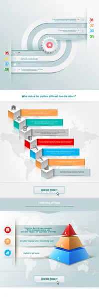 Infografik-Element mit Pyramide — Stockvektor