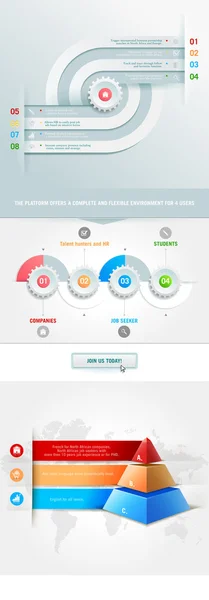 Élément d'infographie avec pyramide — Image vectorielle