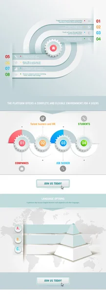 Elemento infográficos com pirâmide — Vetor de Stock