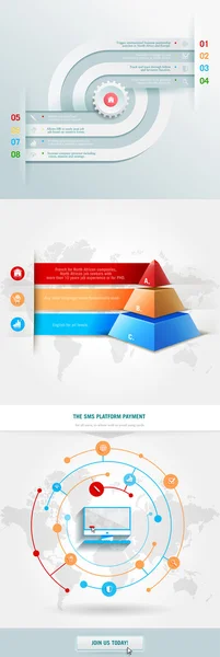 Élément d'infographie avec pyramide — Image vectorielle