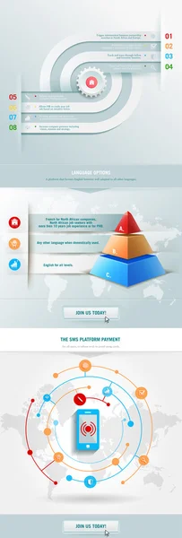 Elemento infográficos com pirâmide — Vetor de Stock