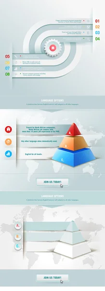 Elemento infográficos com pirâmide — Vetor de Stock